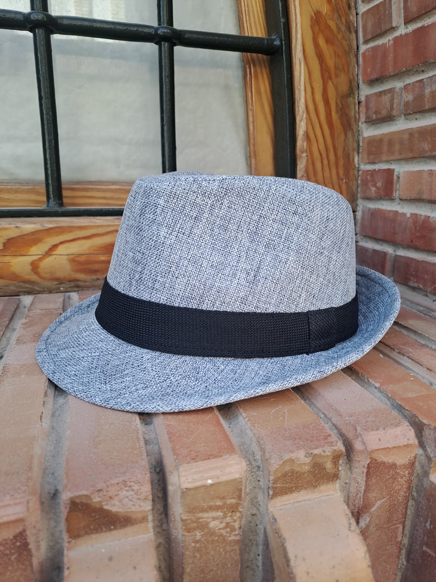 Sombrero con forro gris