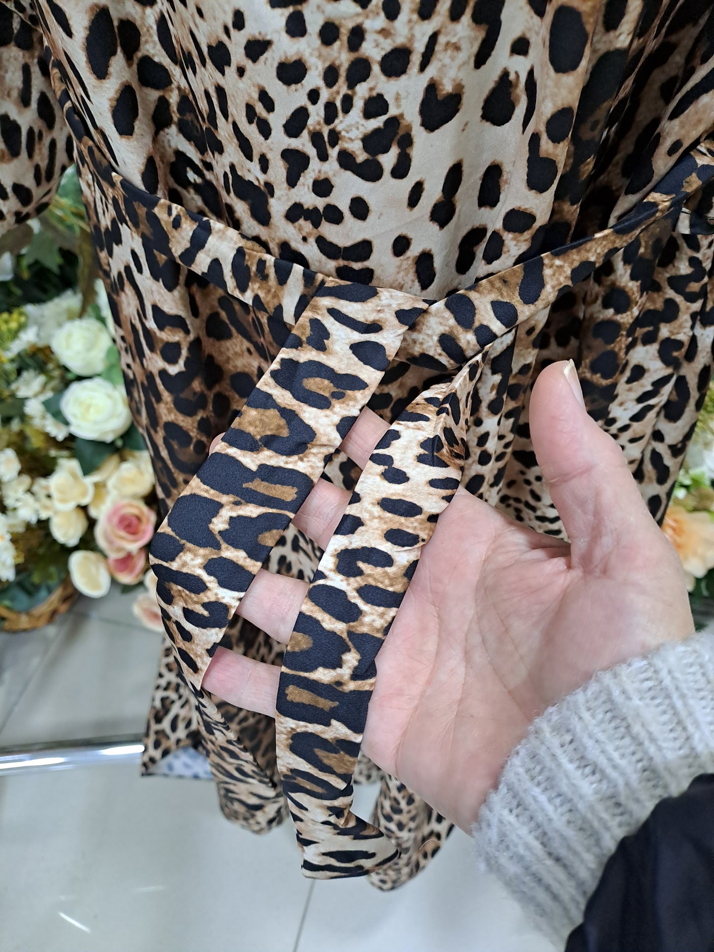 Vestido talla grande leopardo