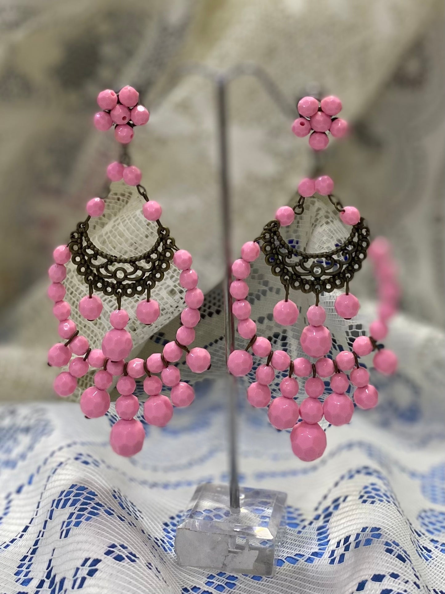 Pendiente rosa